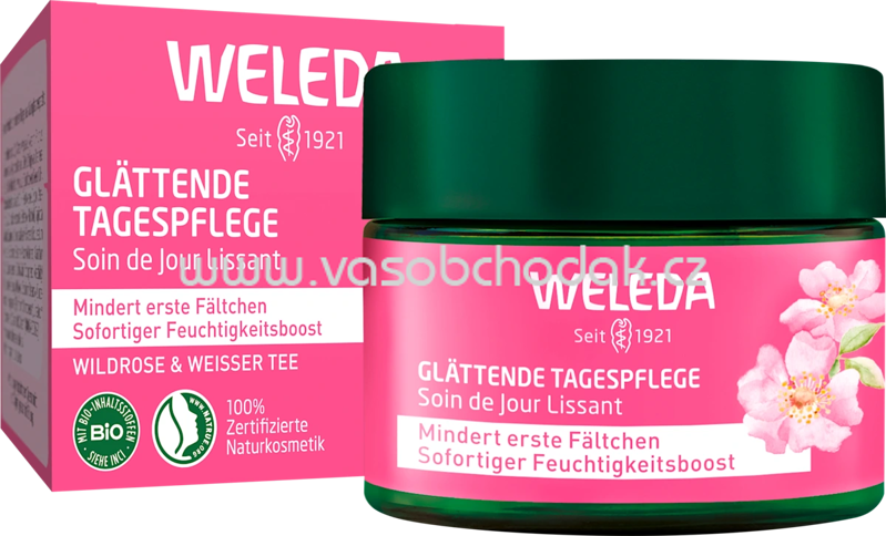 WELEDA Tagescreme glättend Wildrose, 40 ml WELEDA Tagescreme glättend Wildrose, 40 ml