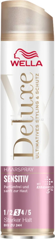 WELLA Deluxe Haarspray Sensitiv, Starker Halt, 250 ml WELLA Deluxe Haarspray Sensitiv, Starker Halt, 250 ml