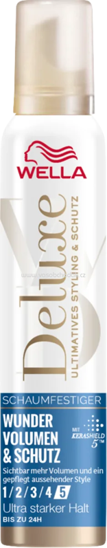 WELLA Deluxe Schaumfestiger Wunder Volumen & Schutz, Ultra starker Halt, 200 ml WELLA Deluxe Schaumfestiger Wunder Volumen & Schutz, Ultra starker Halt, 200 ml