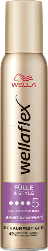 wellaflex Schaumfestiger Fülle & Style, Ultra starker Halt, 200 ml wellaflex Schaumfestiger Fülle & Style, Ultra starker Halt, 200 ml
