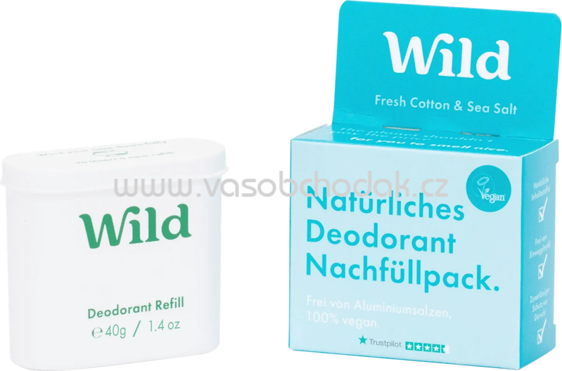 Wild Deostick Fresh Cotton & Sea Salt Nachfüllpack, 40 g