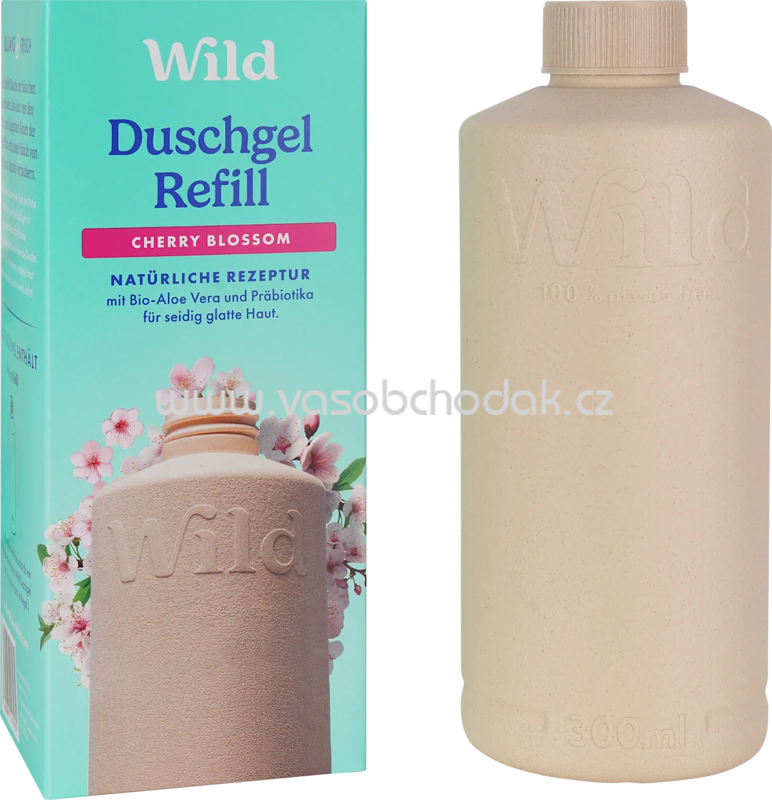 Wild Duschgel Cherry Blossom, Nachfüllpack, 300 ml