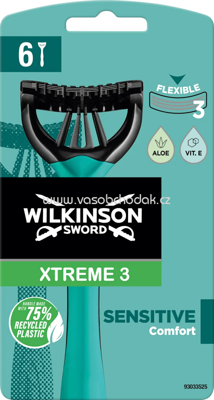 WILKINSON SWORD Einwegrasierer, Xtreme 3 Sensitive Comfort Flexible, 6 St WILKINSON SWORD Einwegrasierer, Xtreme 3 Sensitive Comfort Flexible, 6 St