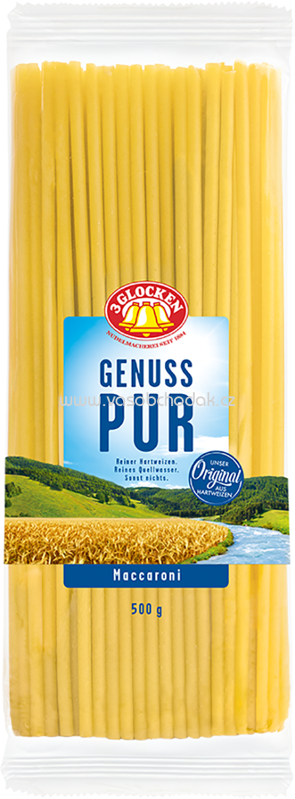 3 Glocken Genuss Pur Maccaroni, 500g 3 Glocken Genuss Pur Maccaroni, 500g