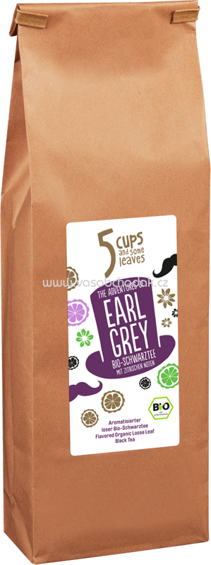 5 CUPS The Adventures of Earl Grey Bio Schwarztee, 200g