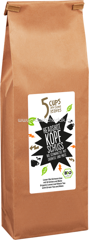 5 CUPS Kopfschuss Bio Schwarzertee, 200g