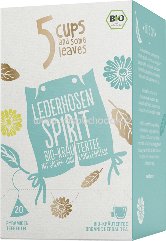 5 CUPS Lederhosen Spirit Bio Kräutertee, 20 Beutel 5 CUPS Lederhosen Spirit Bio Kräutertee, 20 Beutel