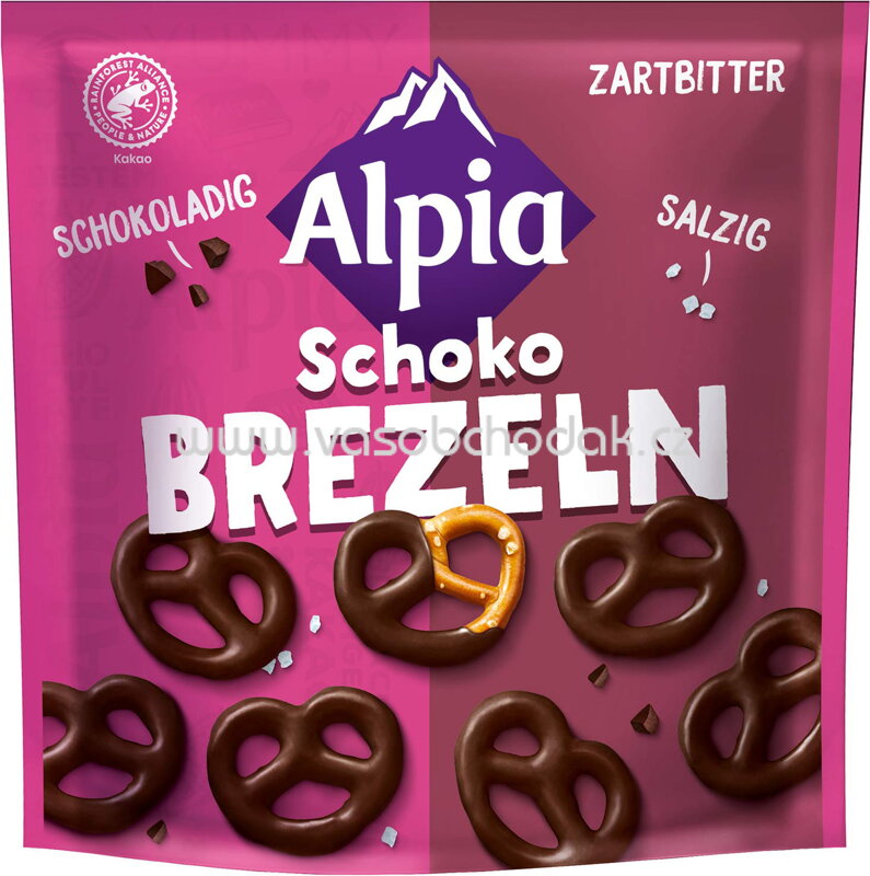 Alpia Schoko Brezeln Zartbitter, 140g