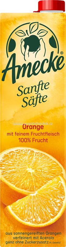 Amecke Sanfte Säfte Orange mit feinem Fruchtfleisch, 1l