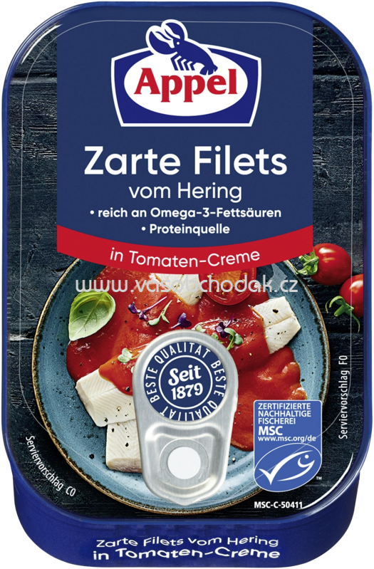 Appel Heringsfilets Tomaten-Creme, 100g Appel Heringsfilets Tomaten-Creme, 100g