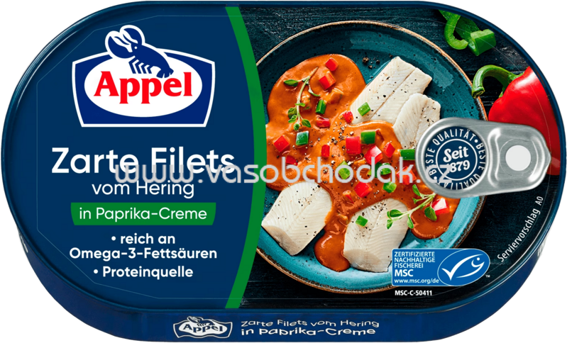 Appel Heringsfilets in Paprika-Creme, 200g