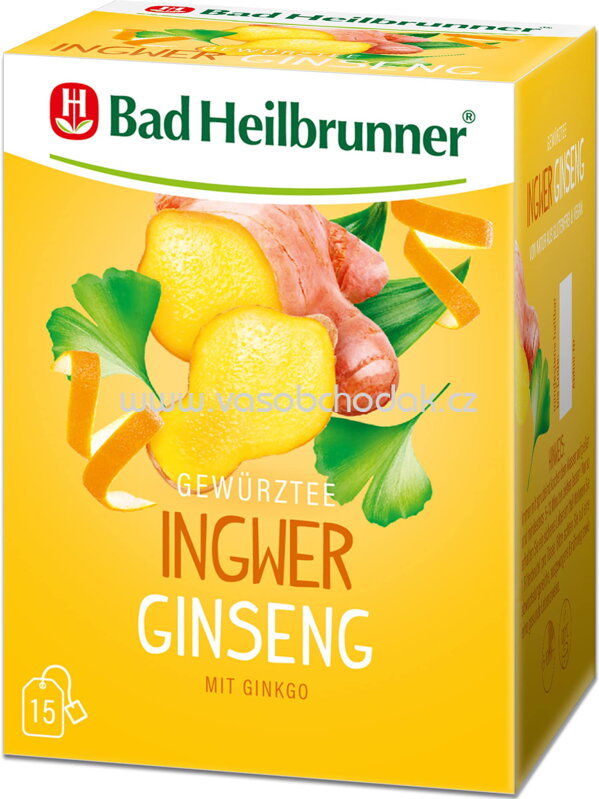 Bad Heilbrunner Gewürztee Ingwer Ginseng, 15 Beutel Bad Heilbrunner Gewürztee Ingwer Ginseng, 15 Beutel