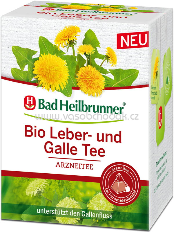 Bad Heilbrunner Bio Leber- und Galle Tee im Pyramidenbeutel, 12 Beutel