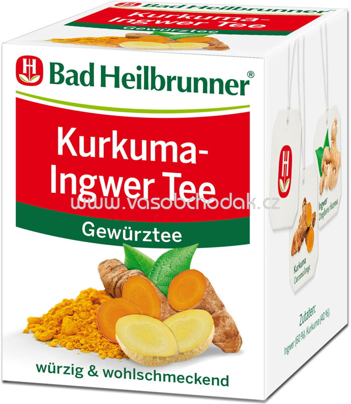Bad Heilbrunner Kurkuma Ingwer Tee, 8 Beutel Bad Heilbrunner Kurkuma Ingwer Tee, 8 Beutel