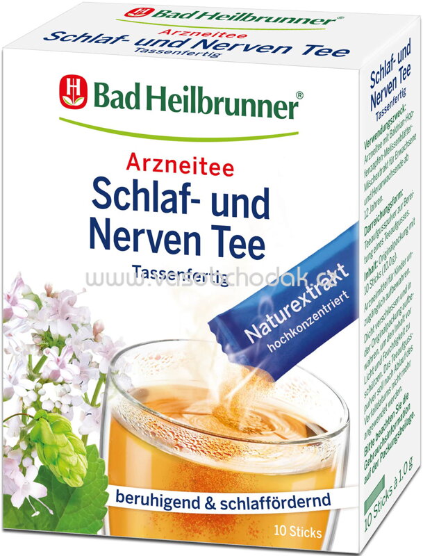 Bad Heilbrunner Schlaf und Nerven Tee Tassenfertig, 10 St