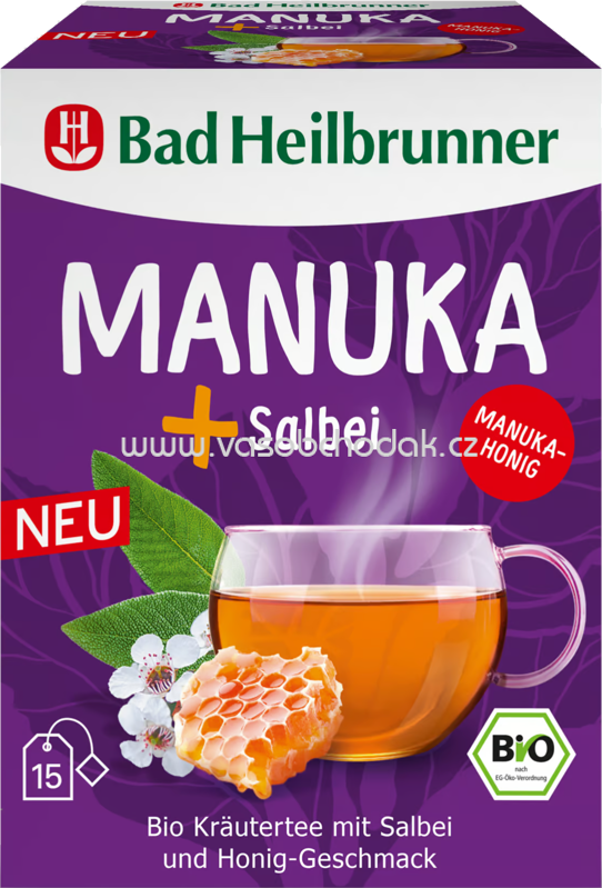 Bad Heilbrunner Manuka + Salbei, 15 Beutel