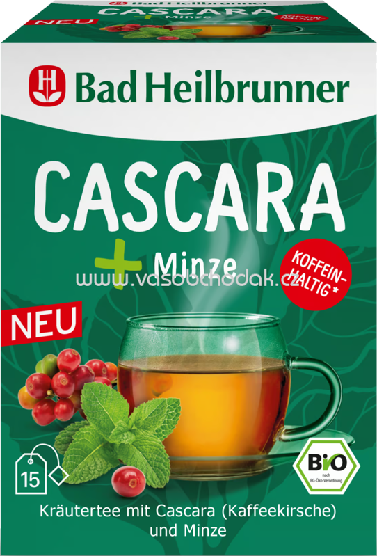 Bad Heilbrunner Cascara + Minze, 15 Beutel