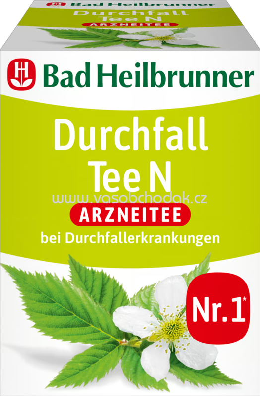 Bad Heilbrunner Durchfall Tee N, 8 Beutel