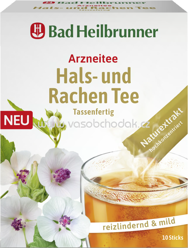 Bad Heilbrunner Hals und Rachen Tee Tassenfertig, 10 Sticks