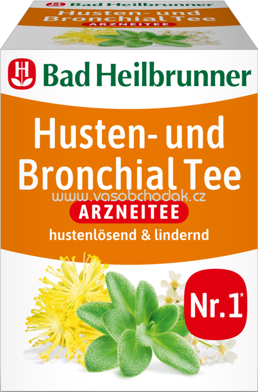 Bad Heilbrunner Husten und Bronchial Tee, 8 Beutel
