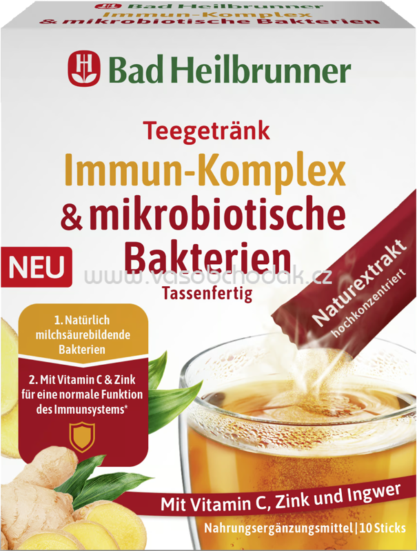 Bad Heilbrunner Immun-Komplex & mikrobiotische Bakterien Tassenfertig, 10 Sticks