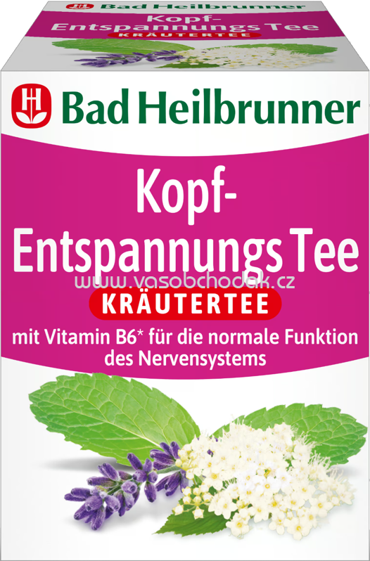 Bad Heilbrunner Kopf Entspannungs Tee, 8 Beutel