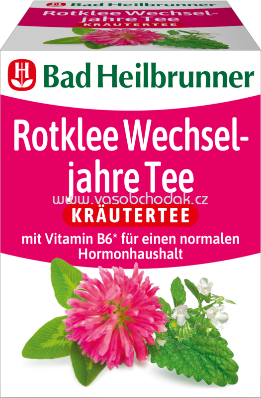 Bad Heilbrunner Rotklee Wechseljahre Tee, 8 Beutel