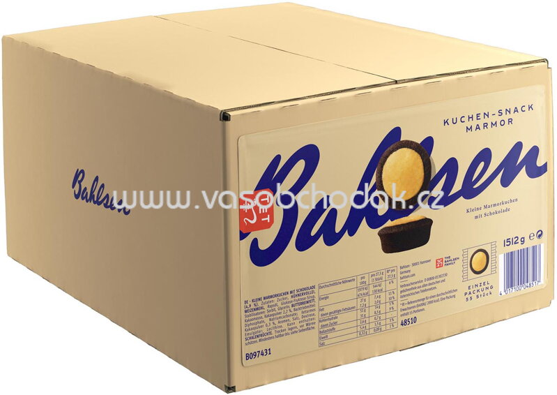 Bahlsen Kuchen-Snack Marmor, 55 St, 1,512 kg