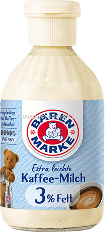 Bärenmarke Extra leichte Kaffee-Milch, 3% Fett, 340g Bärenmarke Extra leichte Kaffee-Milch, 3% Fett, 340g