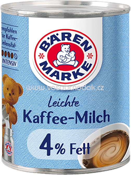 Bärenmarke Leichte Kaffee-Milch, 4% Fett, 340g Bärenmarke Leichte Kaffee-Milch, 4% Fett, 340g