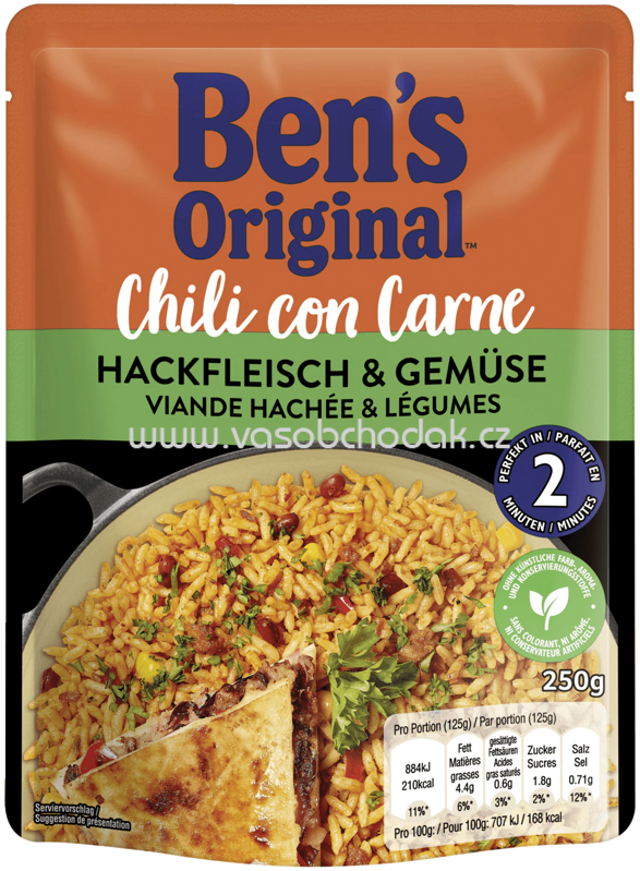 Ben's Original Express Chili Con Carne Hackfleisch & Gemüse, 250g