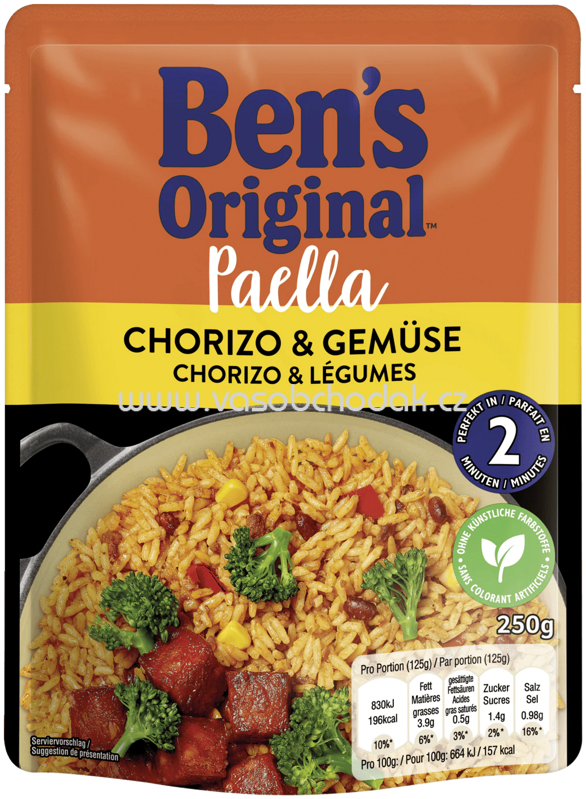 Ben's Original Express Paella Chorizo & Gemüse, 250g