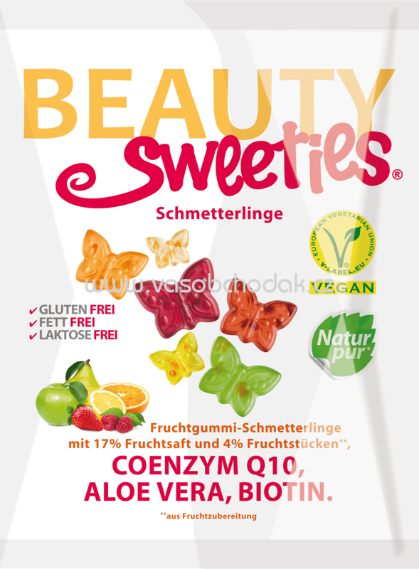 Beauty Sweeties Fruchtgummi Schmetterlinge, 125g