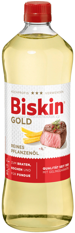 Biskin Reines Pflanzenöl - Gold, 750 ml
