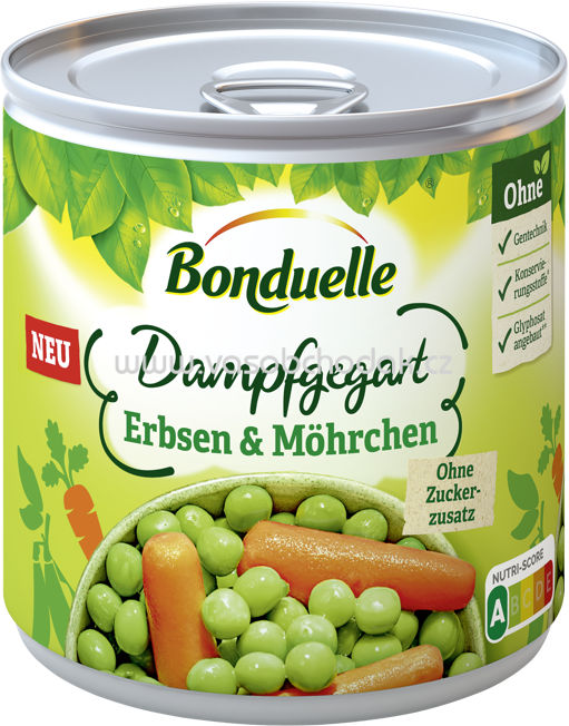Bonduelle Dampfgegart Erbsen & Möhrchen, 305 - 610g Bonduelle Dampfgegart Erbsen & Möhrchen, 305 - 610g