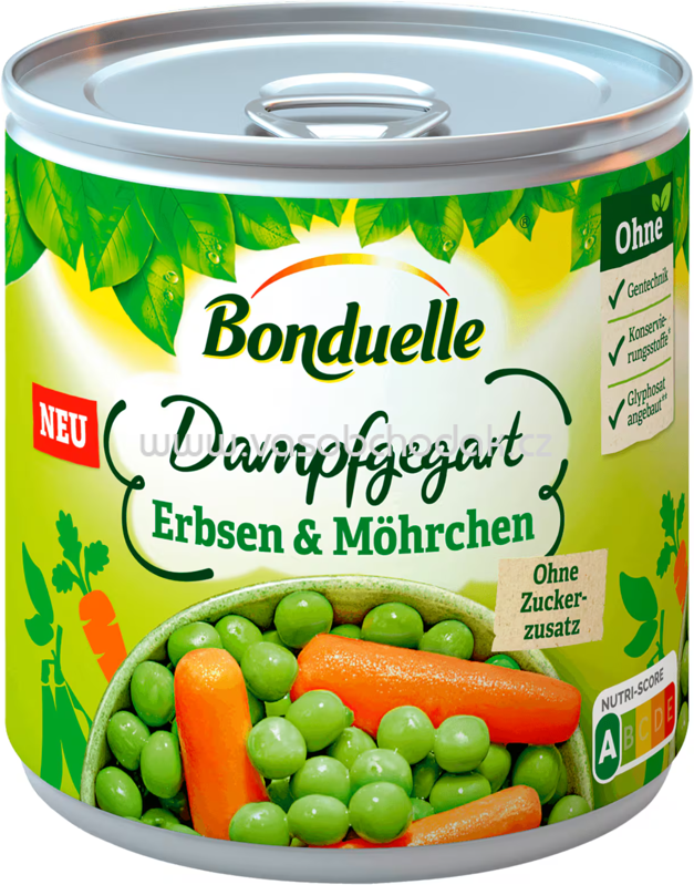 Bonduelle Dampfgegart Erbsen mit Möhrchen, 305g