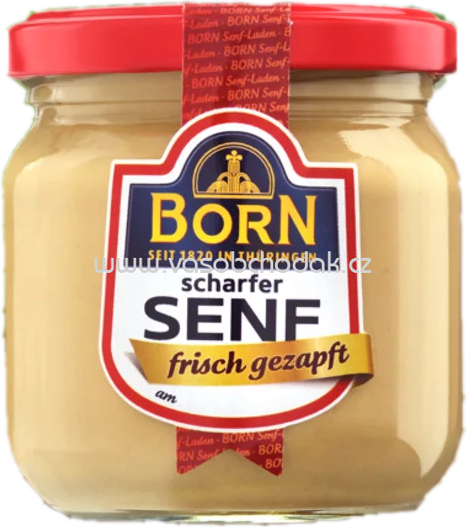 Born Frisch Gezapfter Senf, Scharf, 200 ml