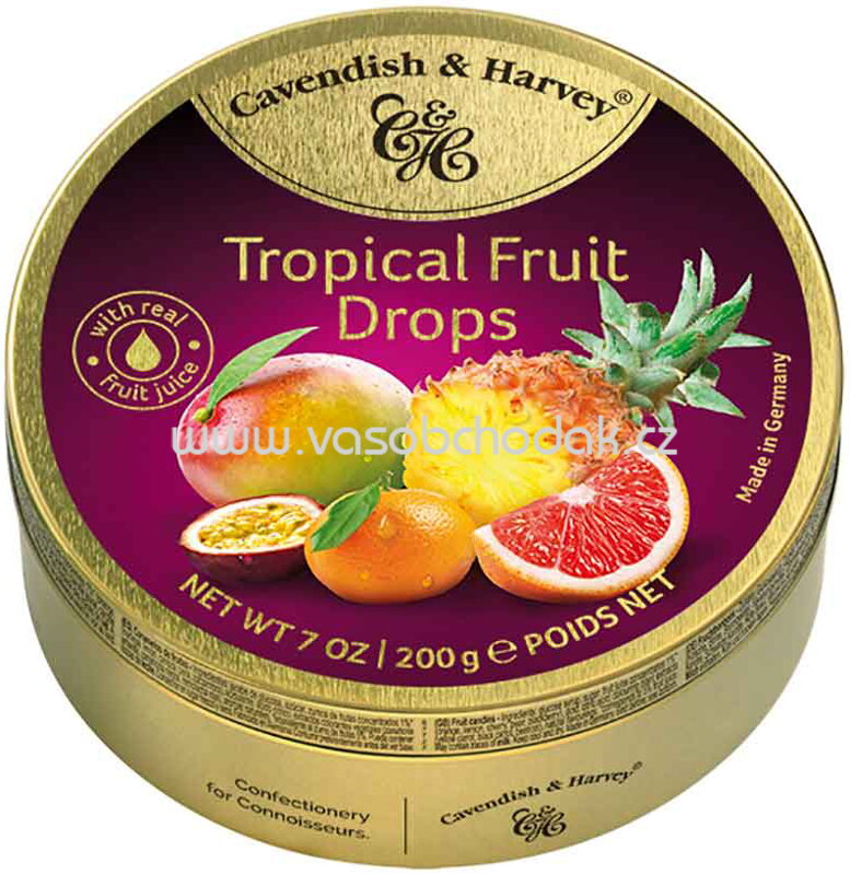 Cavendish & Harvey Tropical Fruit Drops, 200g Cavendish & Harvey Tropical Fruit Drops, 200g