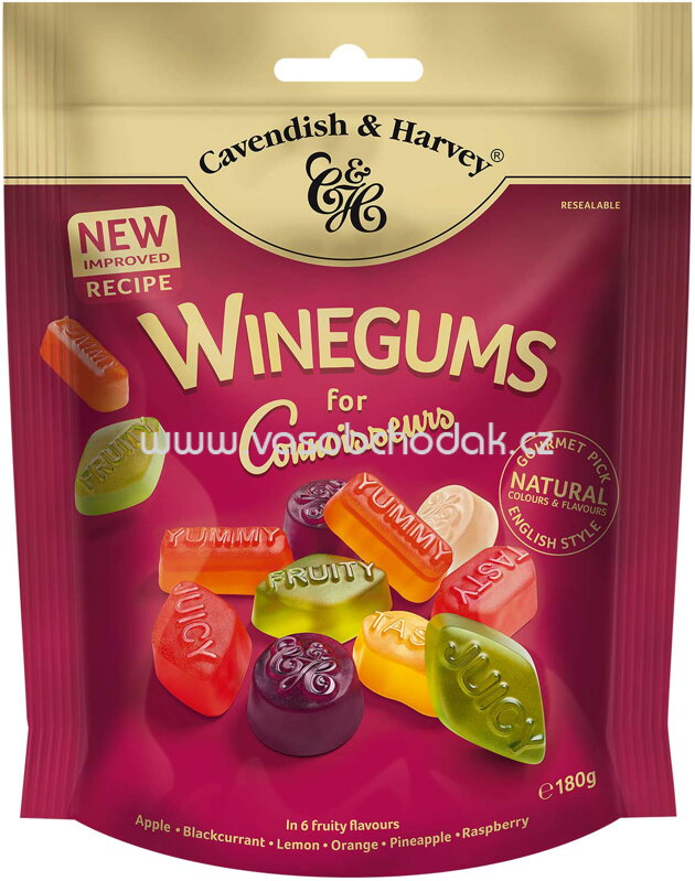 Cavendish & Harvey Winegums for Connoisseurs, 180g Cavendish & Harvey Winegums for Connoisseurs, 180g