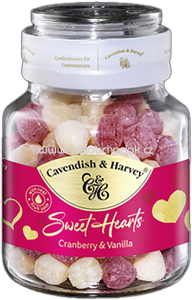 Cavendish & Harvey Sweet Hearts Cranberry & Vanilla, 350g Cavendish & Harvey Sweet Hearts Cranberry & Vanilla, 350g