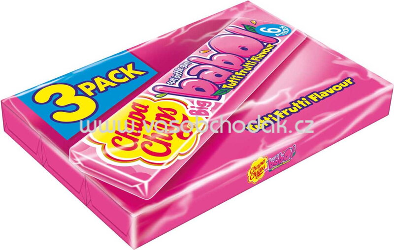 Chupa Chups Big babol Tutti Frutti, 3x6 St, 82,8g Chupa Chups Big babol Tutti Frutti, 3x6 St, 82,8g