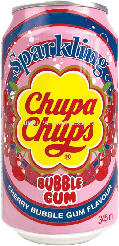 Chupa Chups Sparkling Cherry Bubble Gum, 345 ml Chupa Chups Sparkling Cherry Bubble Gum, 345 ml