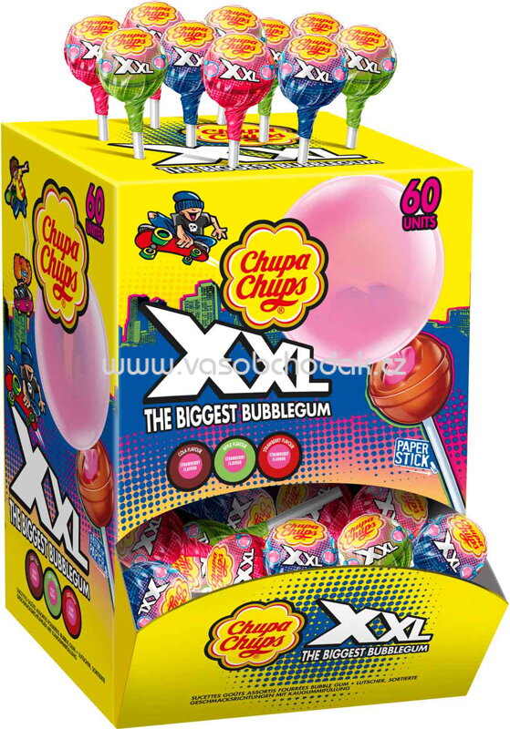 Chupa Chups XXL, 60x29g, 1740g Chupa Chups XXL, 60x29g, 1740g