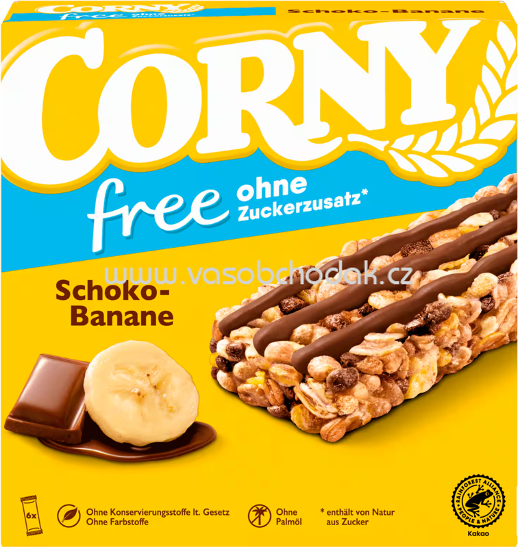 Corny Free Schoko Banane, 6x20g