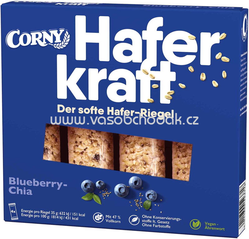 Corny Haferkraft Blueberry-Chia, 4x35g