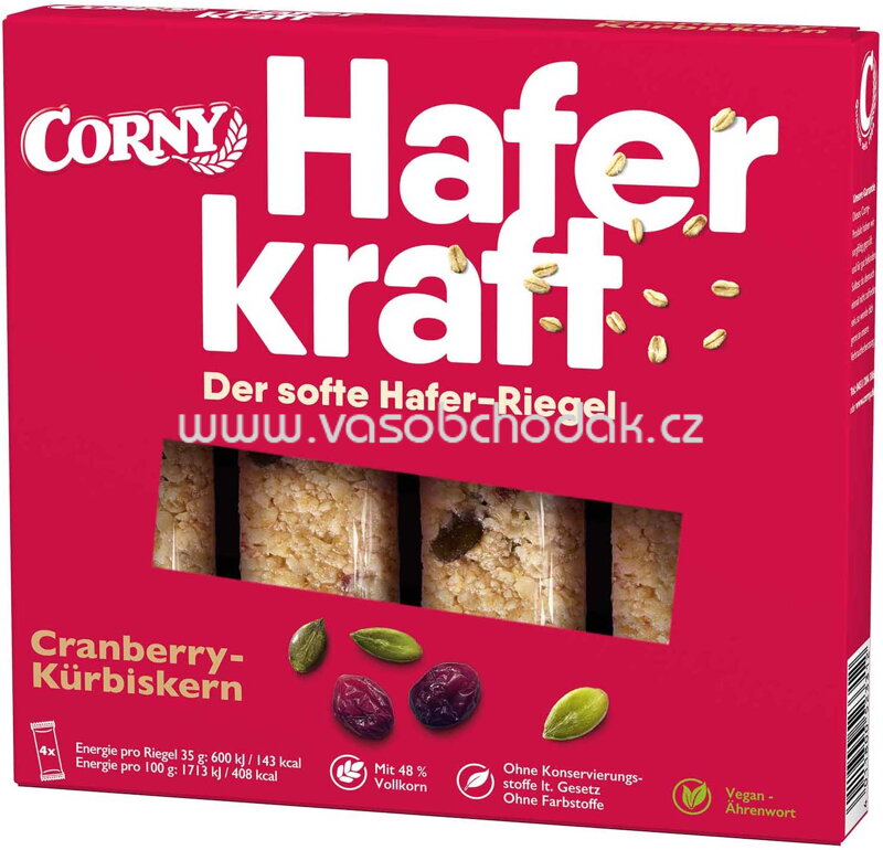 Corny Haferkraft Cranberry-Kürbiskern, 4x35g