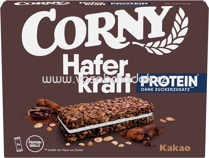 Corny Haferkraft Protein Kakao, 3x40g
