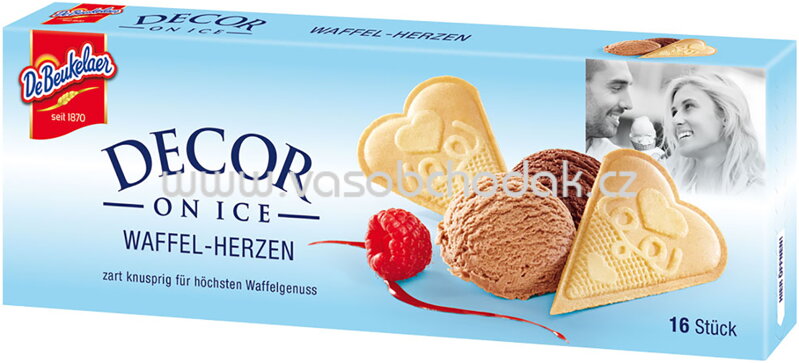 DeBeukelaer Decor on Ice Waffel-Herzen, 16 St, 50g DeBeukelaer Decor on Ice Waffel-Herzen, 16 St, 50g