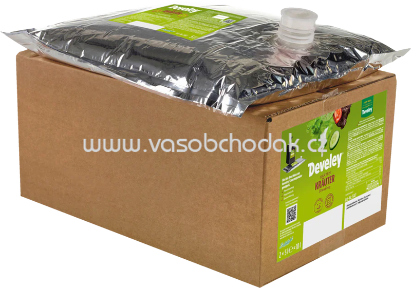 Develey Beutel für Saucenspender - Gartenkräuter Dressing, 2x5 l, 10 l
