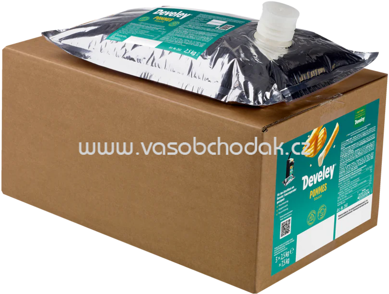 Develey Beutel für Saucenspender - Pommes Sauce, 3x2,5 kg, 7,5 kg